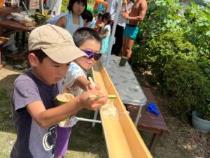 竹林整備で流しそうめん用の竹づくり【おいしい＆楽しい】